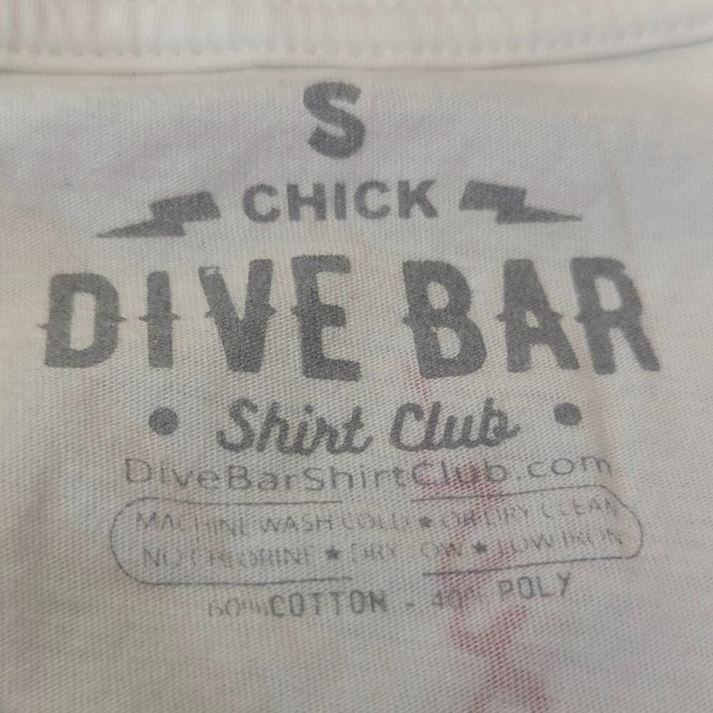 NWOT Two Dive Bar by Chick Shirt Club Size Small White - Picture 4 of 14